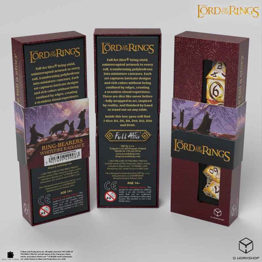Full Art Dice Set - The Lord of the Rings: Ring-bearers – Whitefire Radiance