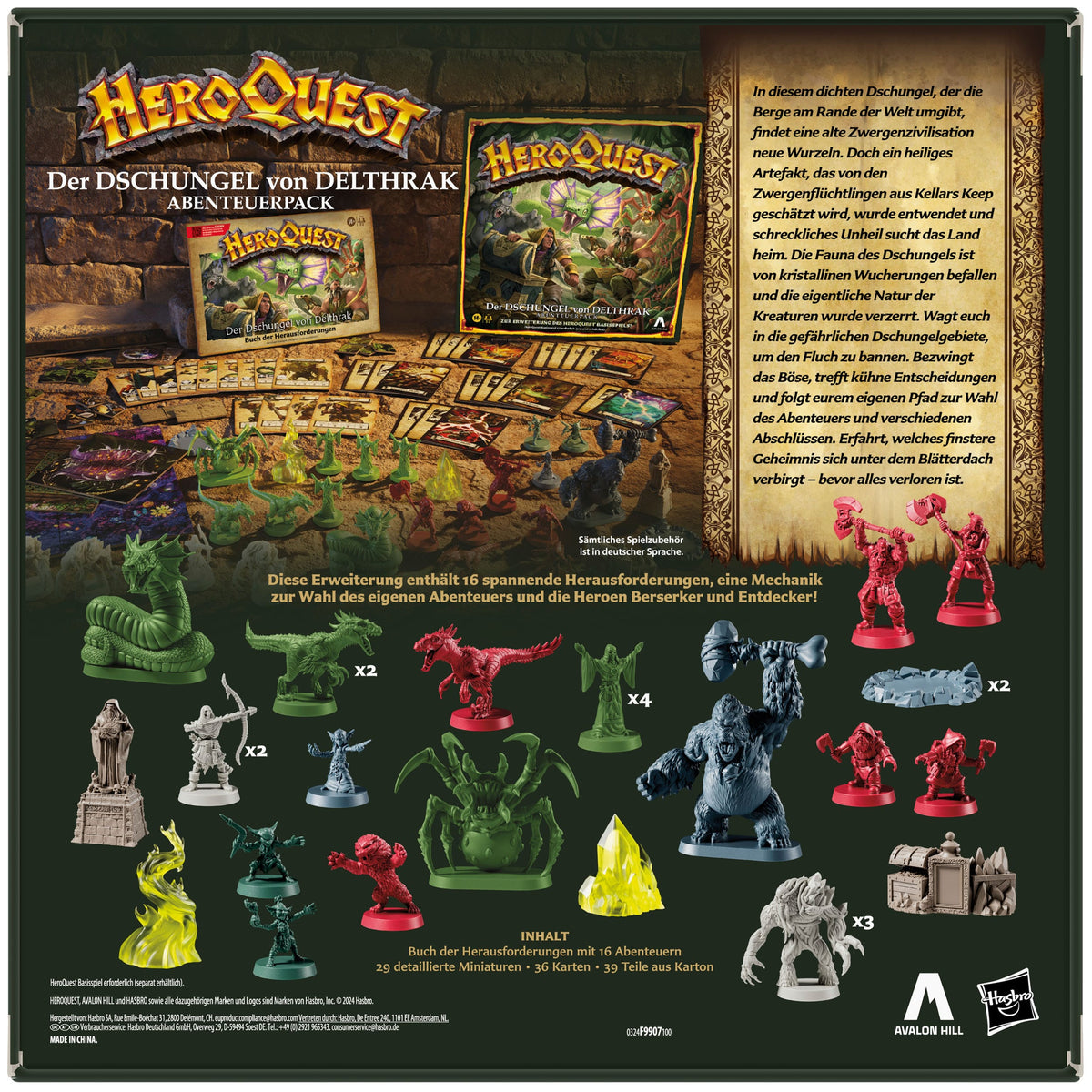 HeroQuest: Brettspiel-Erweiterung Der Dschungel von Delthrak Abenteuerpack